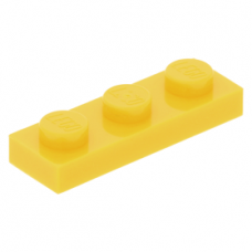 LEGO lapos elem 1x3, sárga (3623)